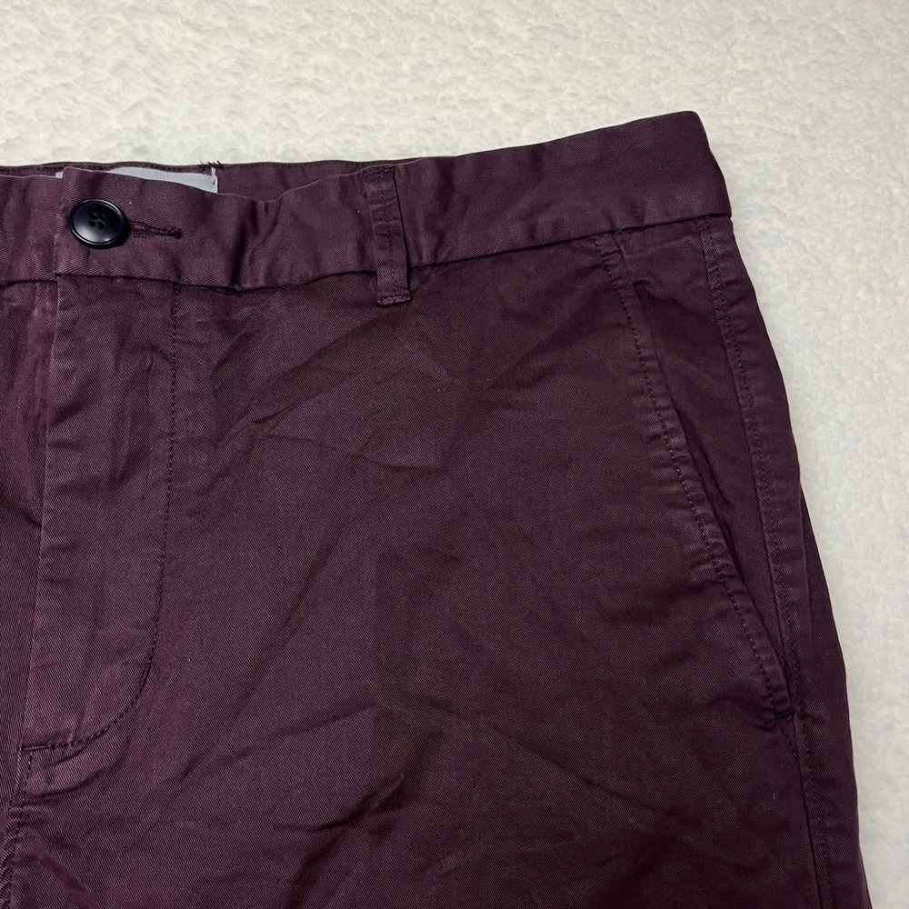 Everlane Mens Slim Fit Performance Chino Pants Burgundy Maroon 33x32